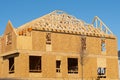 new single family home under construction Royalty Free Stock Photo