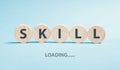 New skill loading, business and education concept, goal to upskill, knowledge is power strategy, progress, wisdom and development Royalty Free Stock Photo