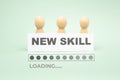 New skill loading, education concept, having a goal, online learning, knowledge is power strategy, progress and development Royalty Free Stock Photo