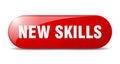 new skills button. sticker. banner. rounded glass sign Royalty Free Stock Photo