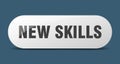 new skills button. sticker. banner. rounded glass sign Royalty Free Stock Photo