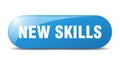 new skills button. sticker. banner. rounded glass sign Royalty Free Stock Photo
