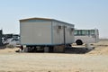 New small house construction in the middle of the desert. Royalty Free Stock Photo