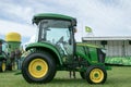 New small John Deere 3045r Tractor at show Royalty Free Stock Photo