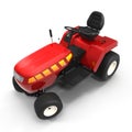 New small red tractor isolated over white Royalty Free Stock Photo