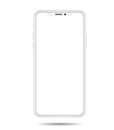 New smartphone white vector drawing isolated on white background