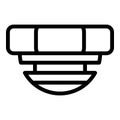 New smoke detector icon outline vector. Alarm fire Royalty Free Stock Photo