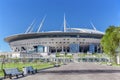 New soccer `Saint-Petersburg Arena` on Krestovsky island in St. Petersburg for the World Cup 2018 Royalty Free Stock Photo