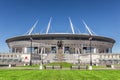New soccer `Saint-Petersburg Arena` on Krestovsky island in St. Petersburg for the World Cup 2018 Royalty Free Stock Photo