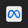 New Social Media App Logo. W Blue Infinity Symbol