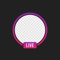 New Social media icon avatar LIVE video streaming colorful gradient. Element for social network, web, mobile, ui, app
