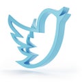 New Social network blue bird symbol