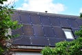 New solar panels on a house roof