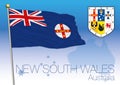 New South Wales, flag of the state and coat of arms