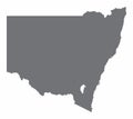 New South Wales silhouette map Royalty Free Stock Photo