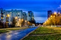 New and soviet era block apartment buildings Royalty Free Stock Photo