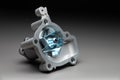 New spare part on a gradient gray background7 Internal combustion engine cooling system pump Royalty Free Stock Photo