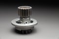New spare part on a gradient gray background7 Internal combustion engine cooling system pump Royalty Free Stock Photo