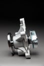 New spare part on a gradient gray background7 Internal combustion engine cooling system pump Royalty Free Stock Photo