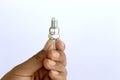 New spark plug in hand before use Royalty Free Stock Photo