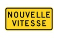 New speed road sign in France