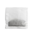 New square tea bag isolated on white, top view