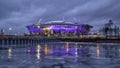 New stadium in Saint Petersburg at night Royalty Free Stock Photo