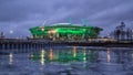 New stadium in Saint Petersburg at night Royalty Free Stock Photo