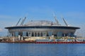 New stadium under construction in St. Petersburg, Russia