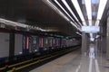 New Station Moscow Metro. Station Nizhegorodskaya. Royalty Free Stock Photo