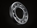 Steel ball bearing on black background Royalty Free Stock Photo