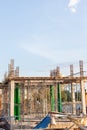 A new stick built home under construction. construction residential new house in progress at building site. Royalty Free Stock Photo