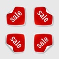 New sticker set. Vector sale banner for web store. Product stickers with offer about the best price Royalty Free Stock Photo