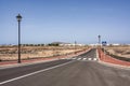 new street in Playa Blanca i open area to create the infrastructure for building houses in Lanzarote Royalty Free Stock Photo