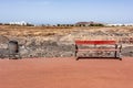 new street in Playa Blanca i open area to create the infrastructure for building houses in Lanzarote Royalty Free Stock Photo