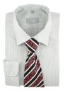 New striped shirt with paisley necktie Royalty Free Stock Photo