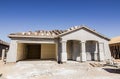 New Stucco One Level Home Under Construction Royalty Free Stock Photo
