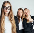 New student bookwarm in glasses against casual Royalty Free Stock Photo