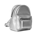 New stylish modern backpack on white Royalty Free Stock Photo