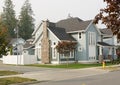 Beautiful Subdivision Houses Homes Exteriors Front Street Elevation Royalty Free Stock Photo