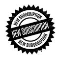 New Subscription rubber stamp