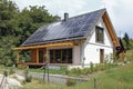 New suburban house with a photovoltaic system on the roof Royalty Free Stock Photo