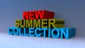 New summer collection on blue Royalty Free Stock Photo