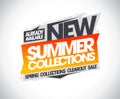 New summer collections already available, spring clearout sale flyer Royalty Free Stock Photo