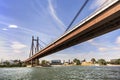 New Suspension Railway Bridge Over Sava River - Belgrade - Serbia Royalty Free Stock Photo