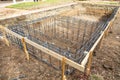 New Swimming Pool Steel Rebar Framing Construction Site Royalty Free Stock Photo