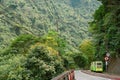 Wulai Scenic Train Trolley and forest road in New Taipei City, Taiwan