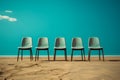 New Talent Search Empty chair conveys job vacancy, hiring initiative