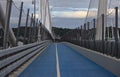 new tappan zee bridge bike lane surface pedestrian suspension bridge across the hudson river Royalty Free Stock Photo