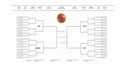 Tournament of 68 Playoff Bracket on White Royalty Free Stock Photo